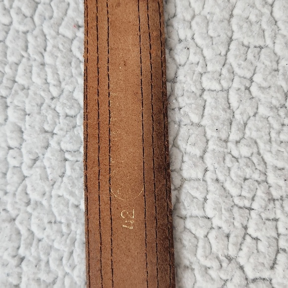 Western Vintage Geuine Tooled Leather Aztec Print Distressed Destroyed Belt - Picture 8 of 10